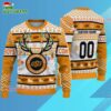 Custom Oklahoma State Cowboys Special Reindeer Light Ugly Christmas Sweater 3