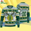 Custom Oregon Ducks Special Reindeer Light Ugly Christmas Sweater 4