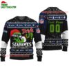 Custom Seattle Seahawks Drink Up The Grinch Christmas Ugly Sweater 1
