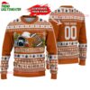 Custom Texas Longhorns Logo Team Football Christmas Ugly Sweater 1