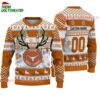 Custom Texas Longhorns Special Reindeer Light Ugly Christmas Sweater 1