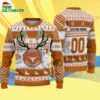 Custom Texas Longhorns Special Reindeer Light Ugly Christmas Sweater 4