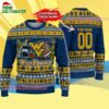 Custom West Virginia Mountaineers Logo Team Football Christmas Ugly Sweater 4