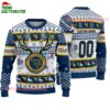 Custom West Virginia Mountaineers Special Reindeer Light Ugly Christmas Sweater 1