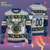 Custom West Virginia Mountaineers Special Reindeer Light Ugly Christmas Sweater 2