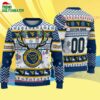 Custom West Virginia Mountaineers Special Reindeer Light Ugly Christmas Sweater 4