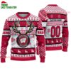 Custom Wisconsin Badgers Special Reindeer Light Ugly Christmas Sweater 1