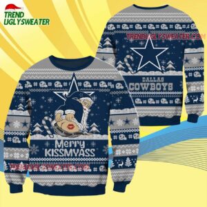 Dallas Cowboys Merrykissmyass Funny Santa Claus Christmas Ugly Sweater 3 Dallas Cowboys Merrykissmyass Funny Santa Claus Christmas Ugly Sweater 4