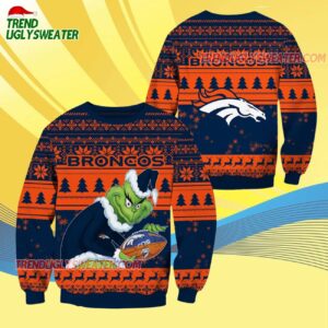 Denver Broncos Football Grinch Christmas Ugly Sweater 3 Denver Broncos Football Grinch Christmas Ugly Sweater 4