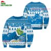 Detroit Lions Football Grinch Christmas Ugly Sweater 1