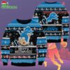 Detroit Lions Merrykissmyass Funny Santa Claus Christmas Ugly Sweater 2