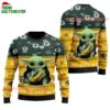 Green Bay Packers Baby Yoda Hug The Ball Christmas Ugly Sweater 1