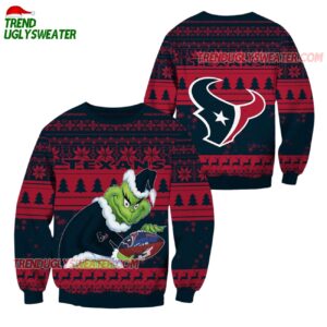 Houston Texans Football Grinch Christmas Ugly Sweater 1