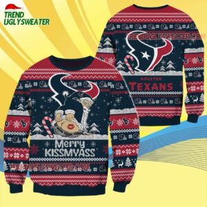 Houston Texans Merrykissmyass Funny Santa Claus Christmas Ugly Sweater 4