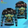 Jacksonville Jaguars Baby Yoda Hug The Ball Christmas Ugly Sweater 3