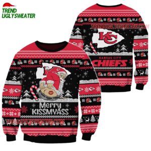 Kansas City Chiefs Merrykissmyass Funny Santa Claus Christmas Ugly Sweater 1