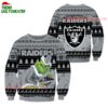 Las Vegas Raiders Football Grinch Christmas Ugly Sweater 1