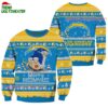 Los Angeles Chargers Merrykissmyass Funny Santa Claus Christmas Ugly Sweater 1