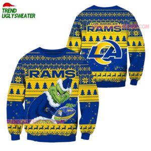 Los Angeles Rams Football Grinch Christmas Ugly Sweater 1
