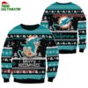 Miami Dolphins Merrykissmyass Funny Santa Claus Christmas Ugly Sweater 1