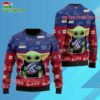 New York Giants Baby Yoda Hug The Ball Christmas Ugly Sweater 3