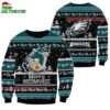 Philadelphia Eagles Merrykissmyass Funny Santa Claus Christmas Ugly Sweater 1