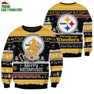 Pittsburgh Steelers Merrykissmyass Funny Santa Claus Christmas Ugly Sweater 1