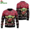 Tampa Bay Buccaneers Baby Yoda Hug The Ball Christmas Ugly Sweater 1