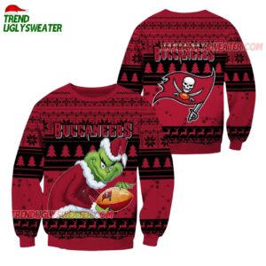 Tampa Bay Buccaneers Football Grinch Christmas Ugly Sweater 1