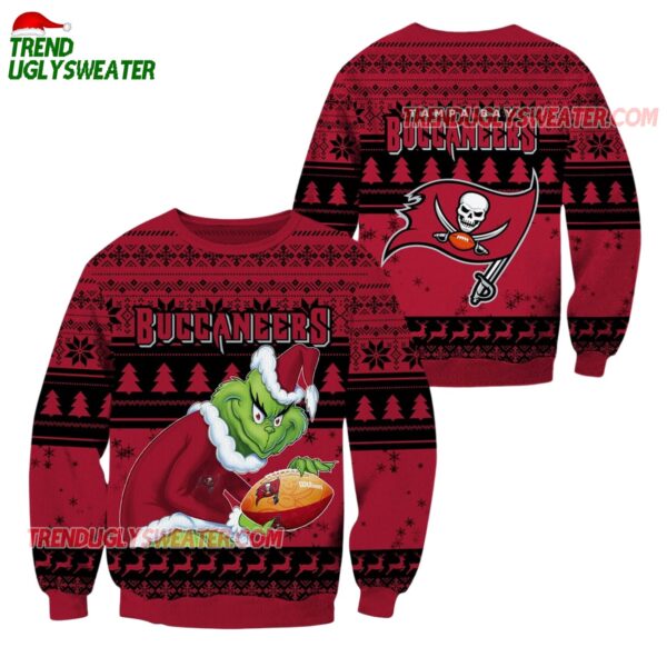 Tampa Bay Buccaneers Football Grinch Christmas Ugly Sweater 1