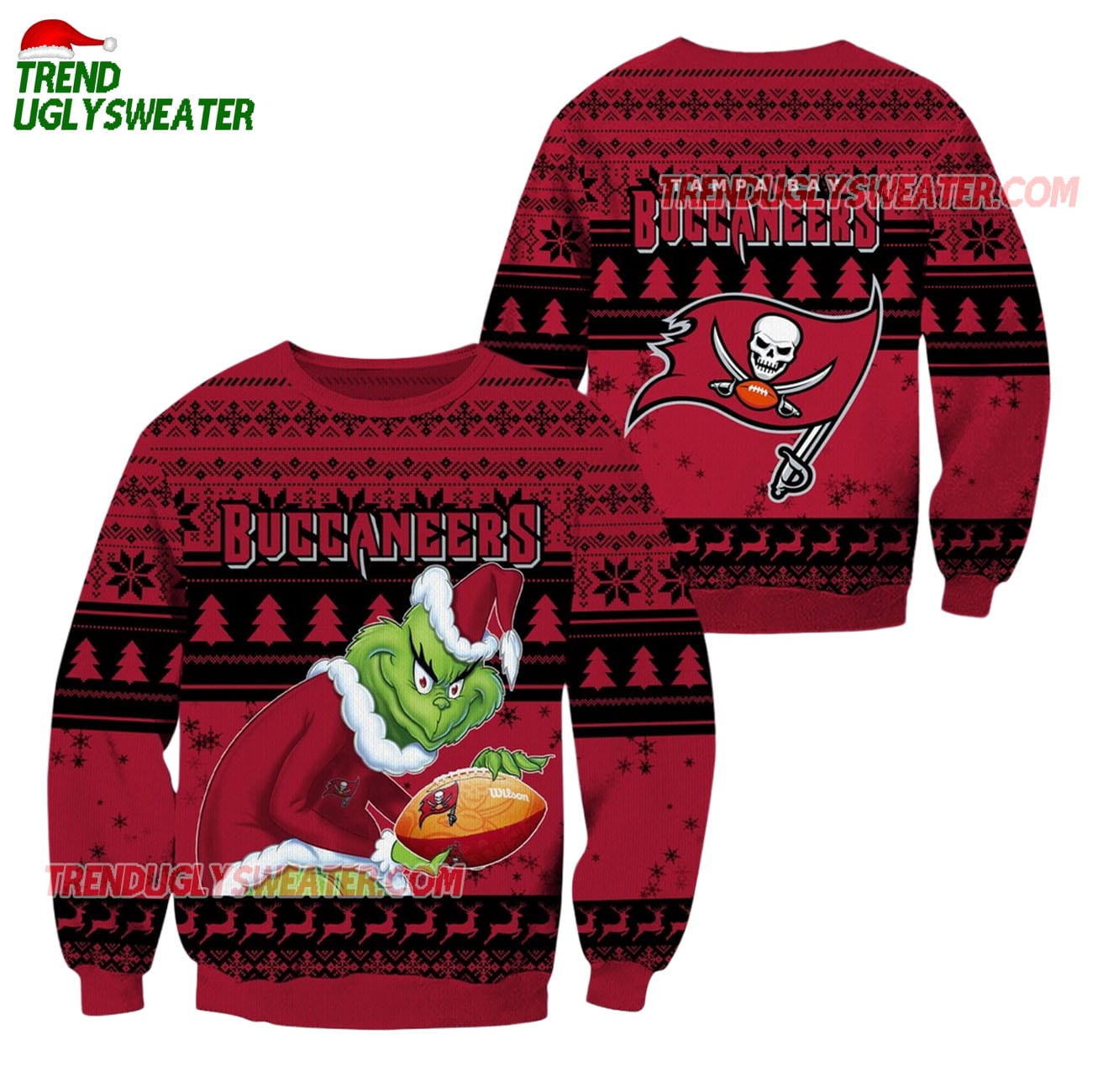 Tampa Bay Buccaneers Football Grinch Christmas Ugly Sweater Tampa Bay Buccaneers Football Grinch Christmas Ugly Sweater