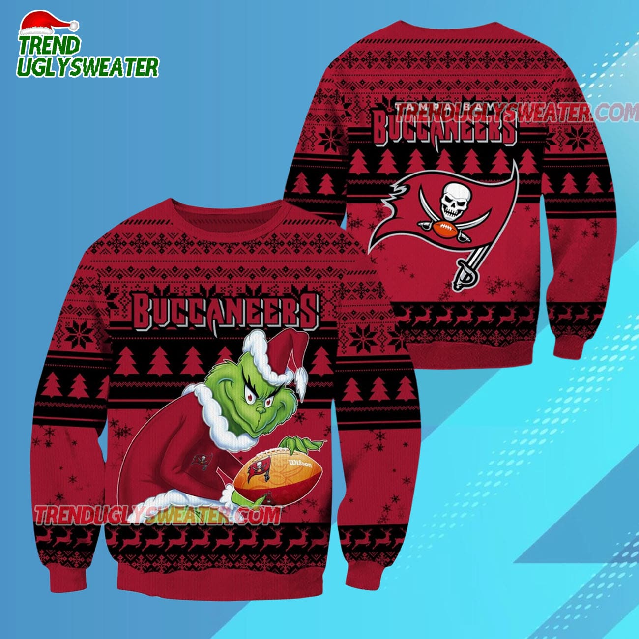Tampa Bay Buccaneers Football Grinch Christmas Ugly Sweater Tampa Bay Buccaneers Football Grinch Christmas Ugly Sweater