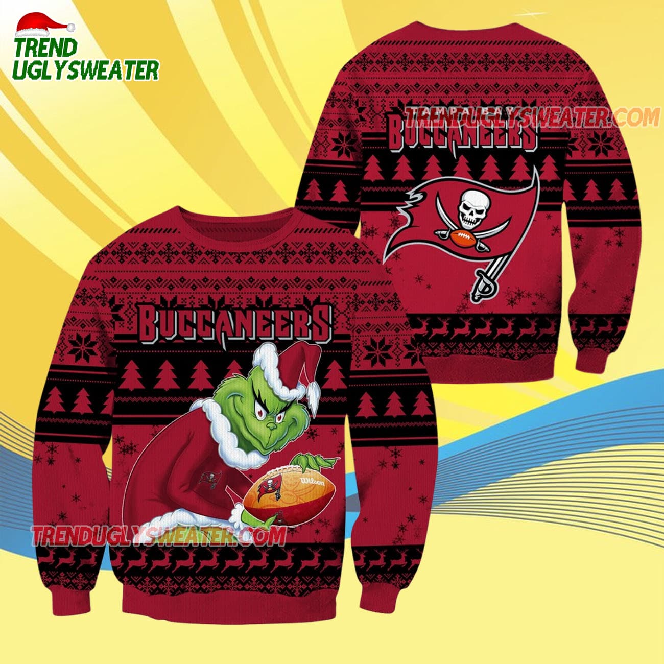 Tampa Bay Buccaneers Football Grinch Christmas Ugly Sweater Tampa Bay Buccaneers Football Grinch Christmas Ugly Sweater