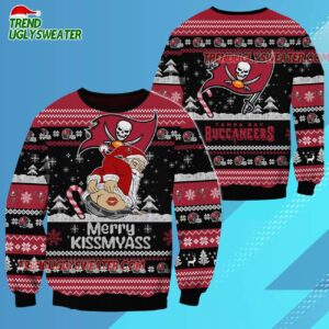 Tampa Bay Buccaneers Merrykissmyass Funny Santa Claus Christmas Ugly Sweater 3