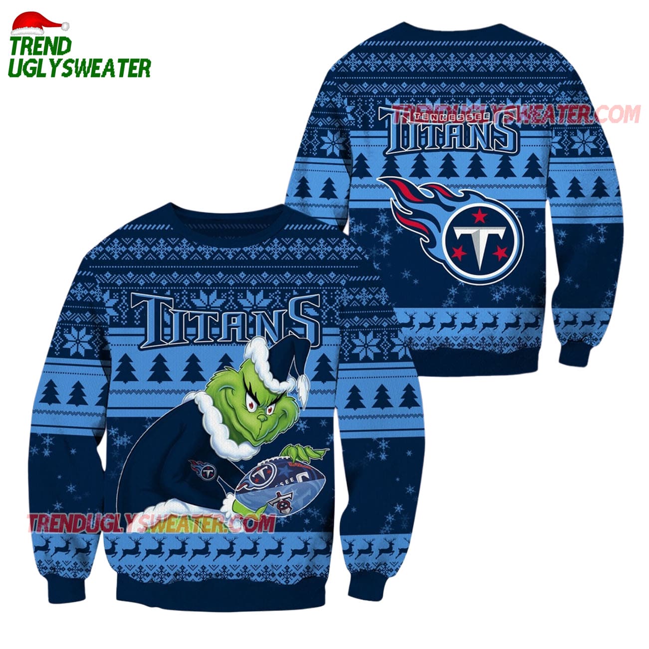 Tennessee Titans Football Grinch Christmas Ugly Sweater Tennessee Titans Football Grinch Christmas Ugly Sweater