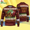 Washington Commanders Special Grinchs Hand Football Christmas Ugly Sweater 4