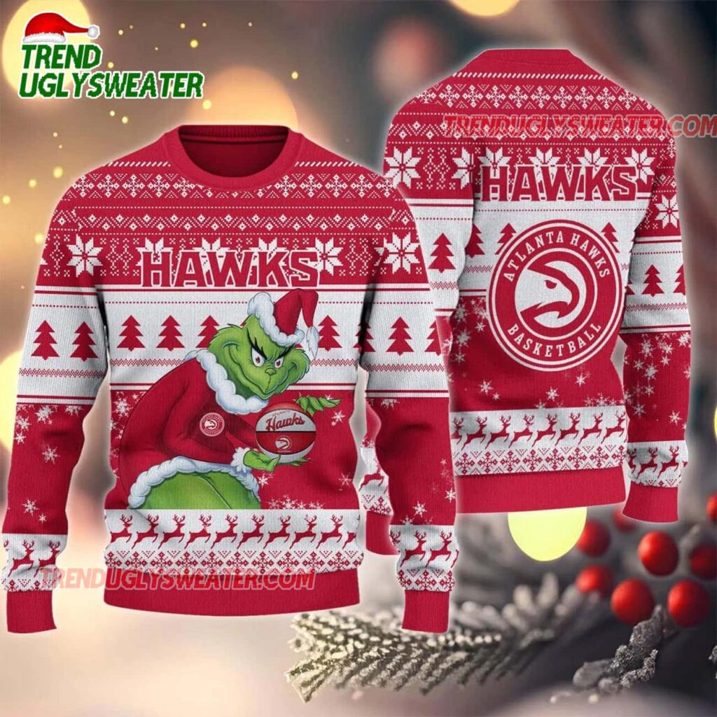 NBA Atlanta Hawks Grinch Stolen Ugly Christmas Sweater