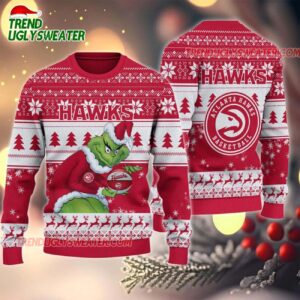 NBA Atlanta Hawks Grinch Stolen Ugly Christmas Sweater