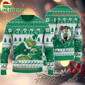NBA Boston Celtics Grinch Stolen Ugly Christmas Sweater