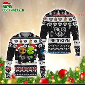 NBA Brooklyn Nets Holiday Heroes Ugly Christmas Sweater