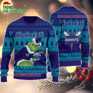 NBA Charlotte Hornets Grinch Stolen Ugly Christmas Sweater
