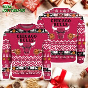 NBA Chicago Bulls Hoops Holiday Cheer Ugly Christmas Sweater