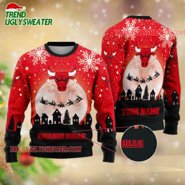 NBA Chicago Bulls Sleigh Ride Showdown Ugly Christmas Sweater