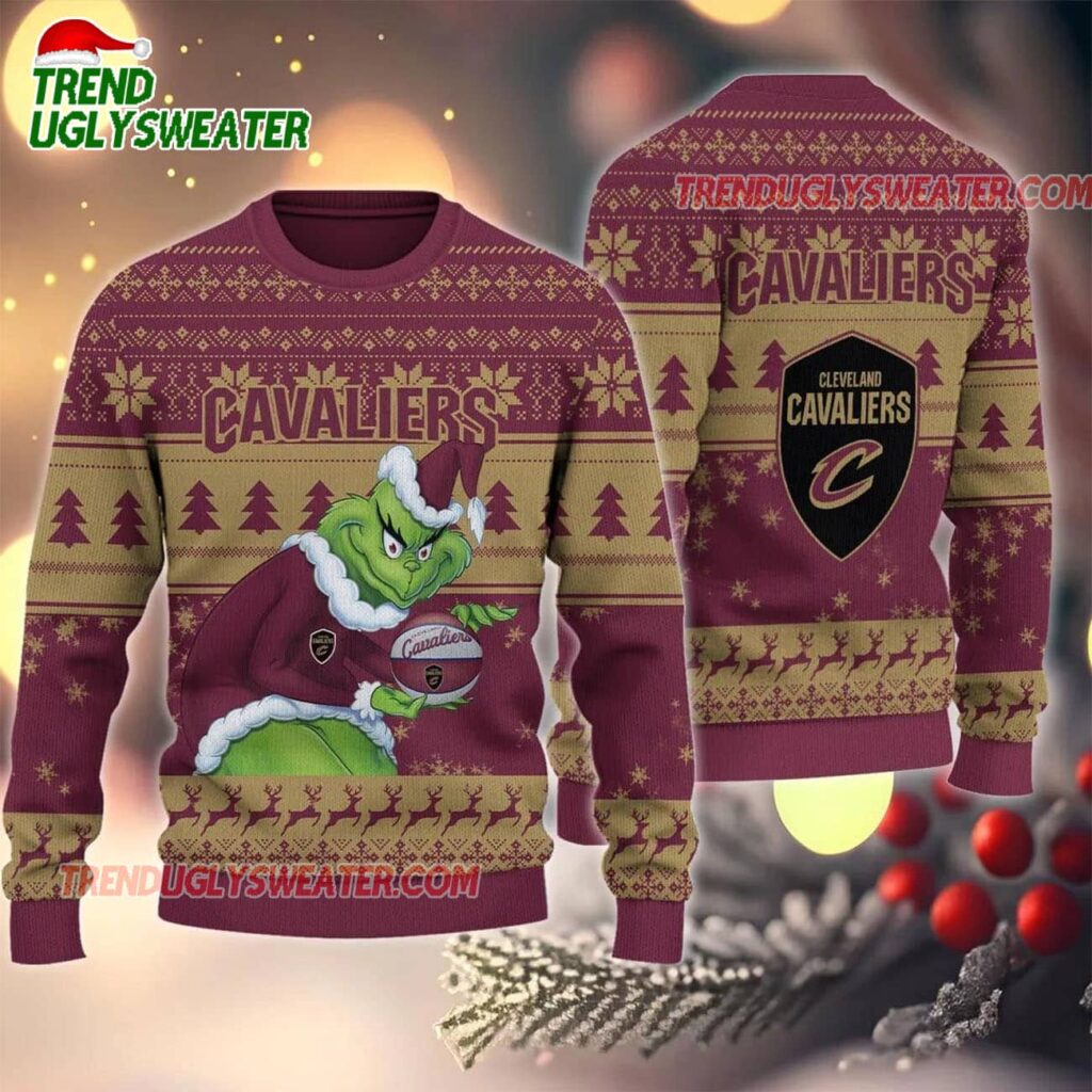 NBA Cleveland Cavaliers Grinch Stolen Ugly Christmas Sweater