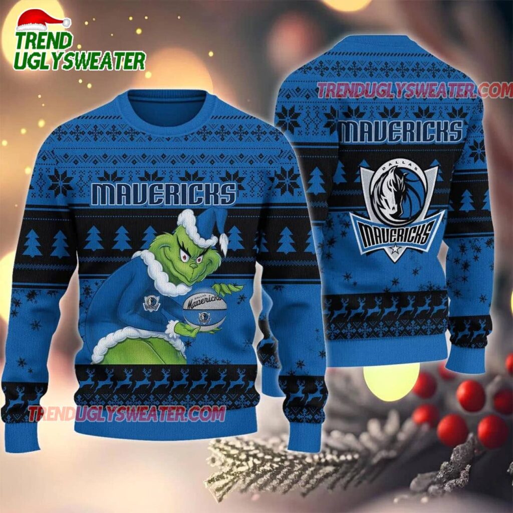NBA Dallas Mavericks Grinch Stolen Ugly Christmas Sweater