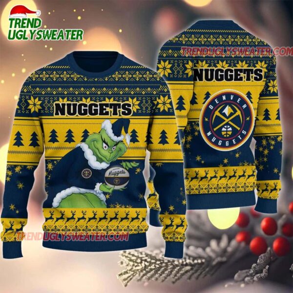 NBA Denver Nuggets Grinch Stolen Ugly Christmas Sweater