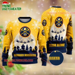 NBA Denver Nuggets Sleigh Ride Dunk Ugly Christmas Sweater