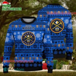 NBA Denver Nuggets Snowfall Hoops Ugly Christmas Sweater