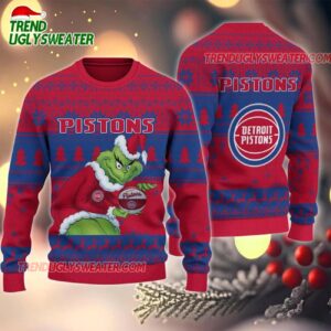 NBA Detroit Pistons Grinch Stolen Ugly Christmas Sweater
