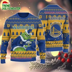NBA Golden State Warriors Grinch Stolen Ugly Christmas Sweater